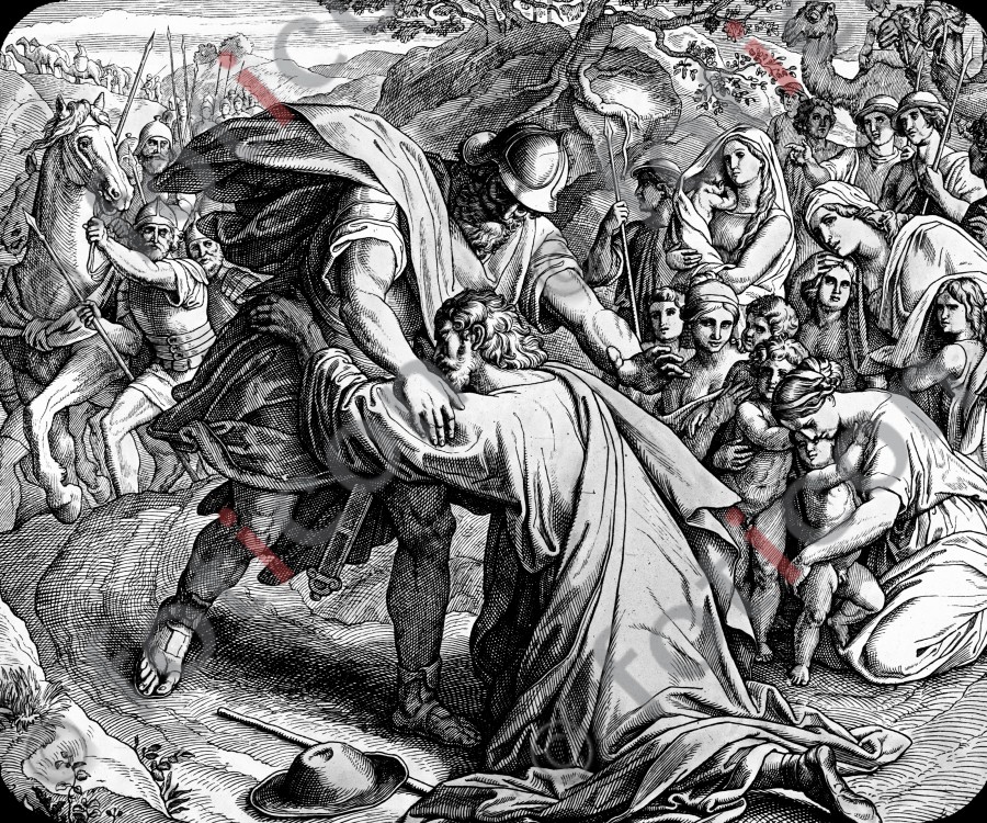 Esau versöhnt sich mit Jakob  | Esau reach out to Jacob (foticon-simon-045-sw-034.jpg)